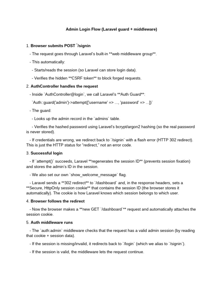 Admin Login Flow | PDF | Http Cookie | Login