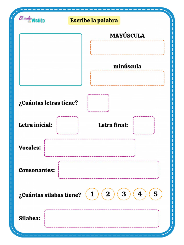 Actividades de Silabeo para Niños | PDF