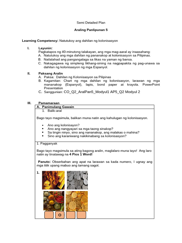 DLP Araling Panlipunan 5 | PDF