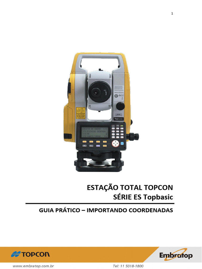 Importação de Coordenadas na Topcon ES | PDF | Arquivo de texto ...