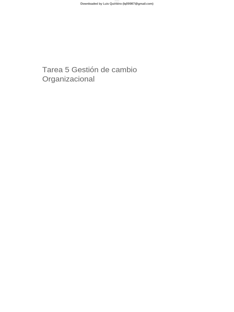 Estrategias para el Cambio Organizacional | PDF | Gestión estratégica ...