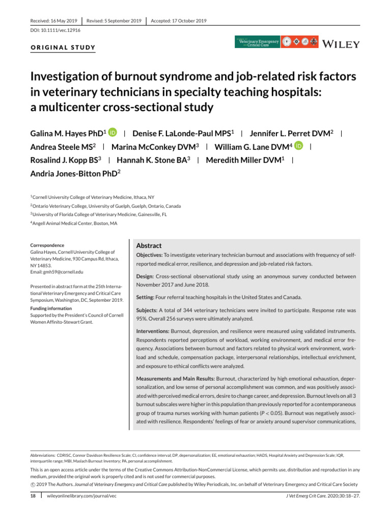 Investigation of Burnout Syndrome and Job-Related Risk Factors in ...