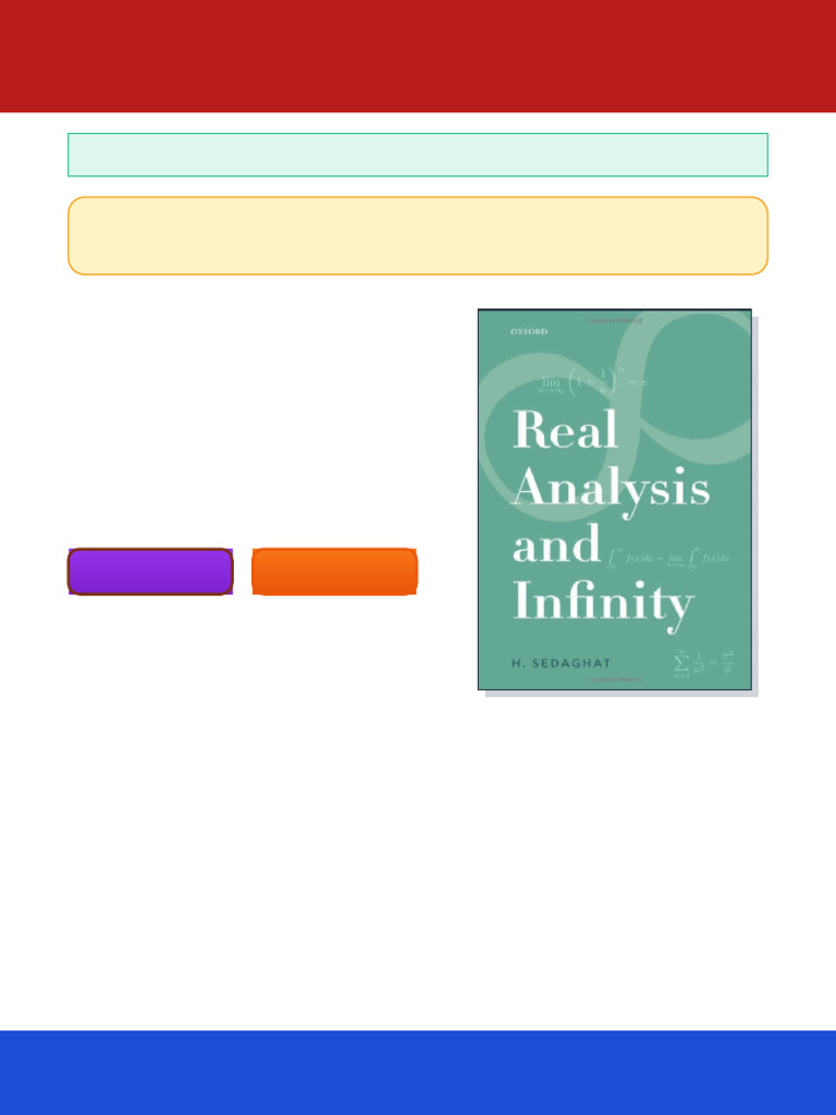 Real Analysis and Infinity 1st Edition H Sedaghat ebook chapters ...