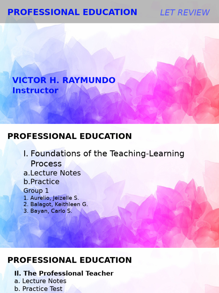 Prod Ed Review | PDF