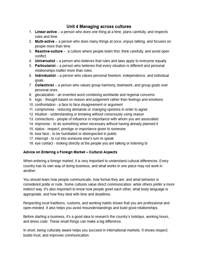 Cultural Insights for Global Business Success | PDF | Reason ...