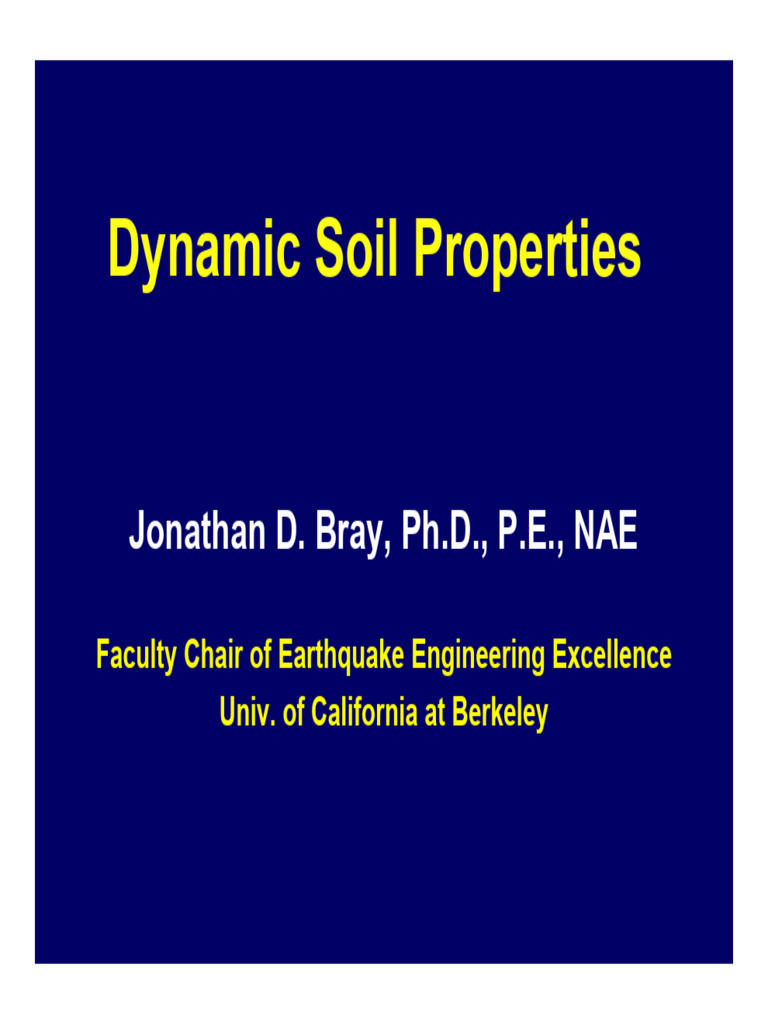 Dynamic Soil Properties and Testing Methods | PDF | Geophysics | Shear ...
