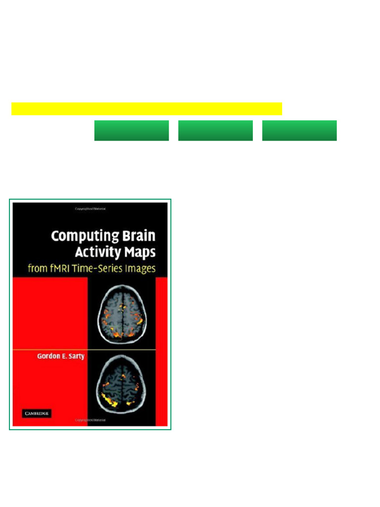 Computing Brain Activity Maps From fMRI Time Series Images 1st Edition ...