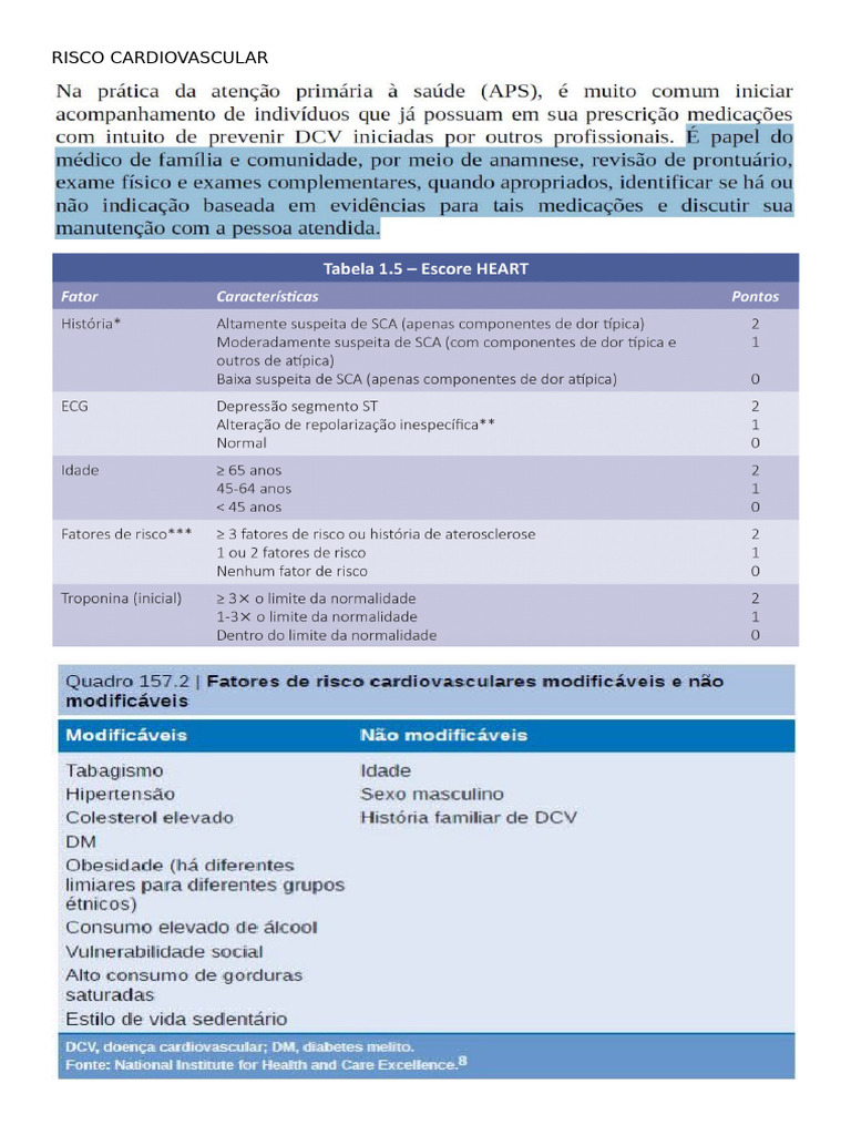 Risco Cardiovascular | PDF