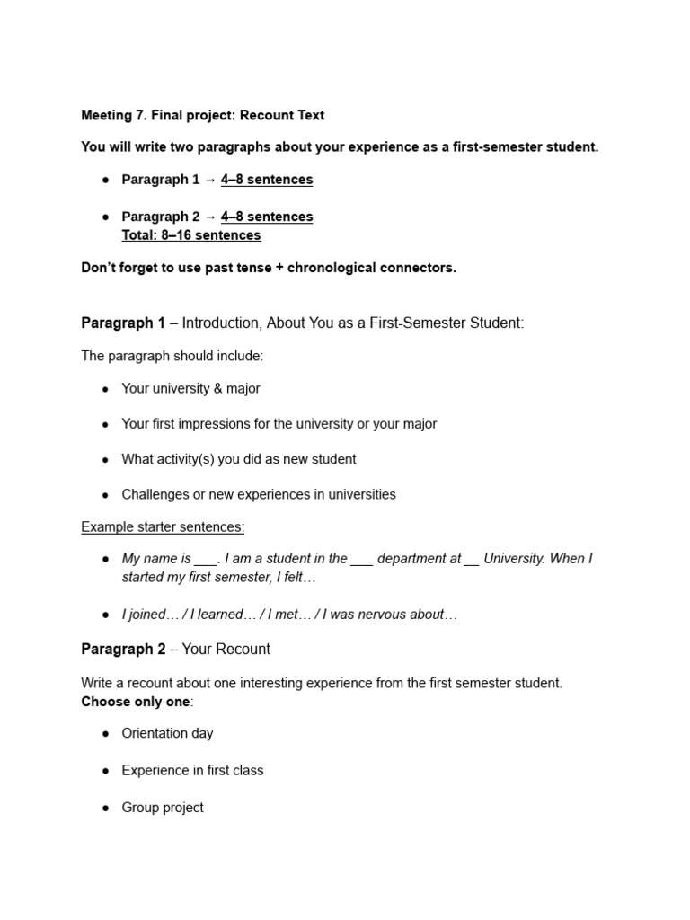 Shabrina Q - 098 - Recount Text Final Project | PDF
