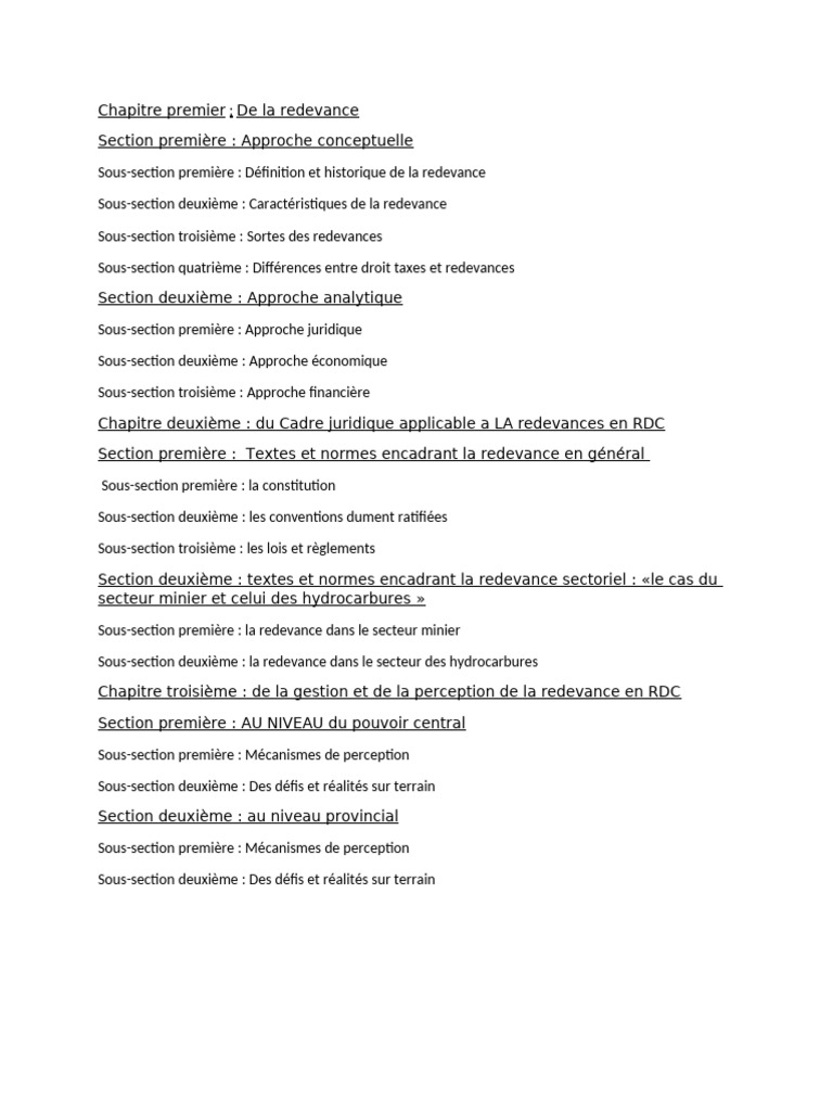 Comprendre la redevance en RDC | PDF