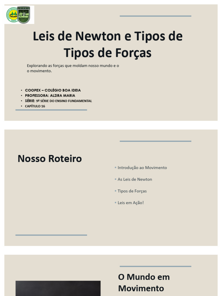 Leis de Newton e Tipos de Forças | PDF | Leis do Movimento de Newton ...