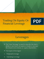 Trading On Equity or Financial Leverage