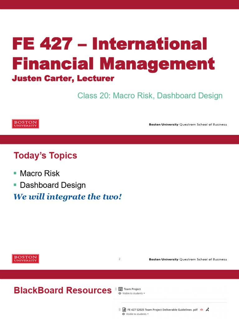 Macro Risk and Dashboard Design Guide | PDF | Macroeconomics | Currency