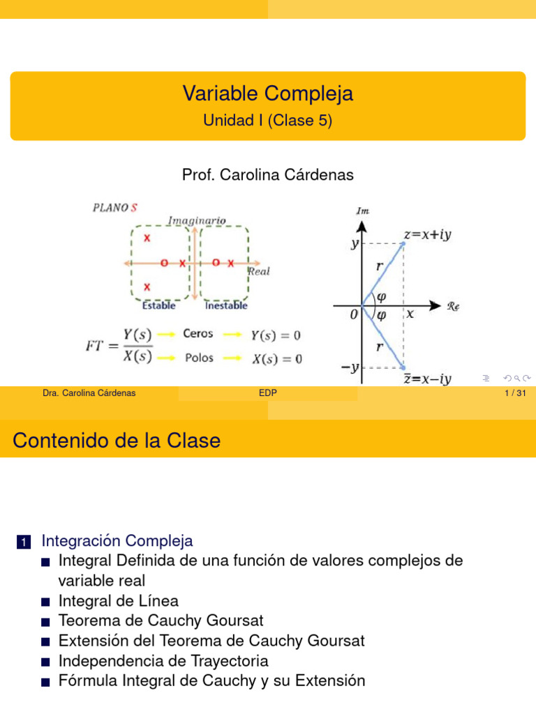 Clase 5 Variable Compleja Actualizada Mayo2023 | PDF | Integral | Curva
