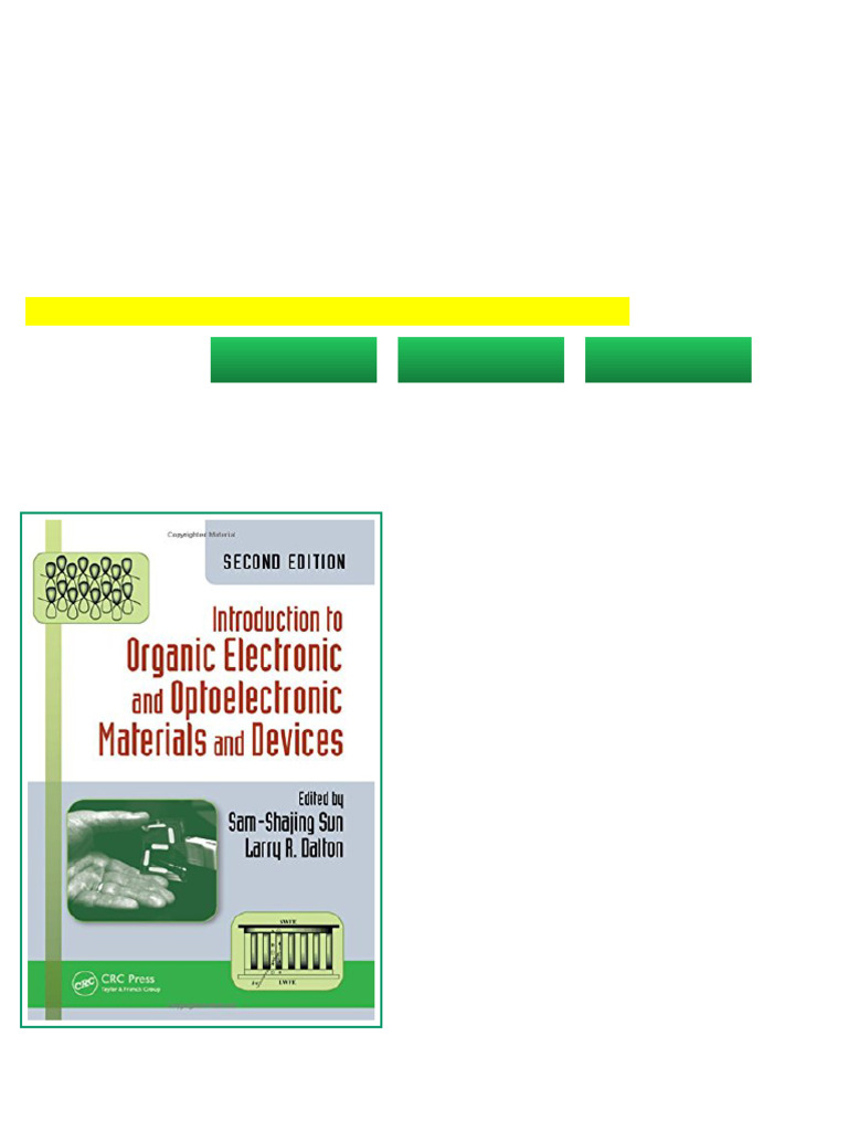 (Ebook) Introduction To Organic Electronic and Optoelectronic Materials ...