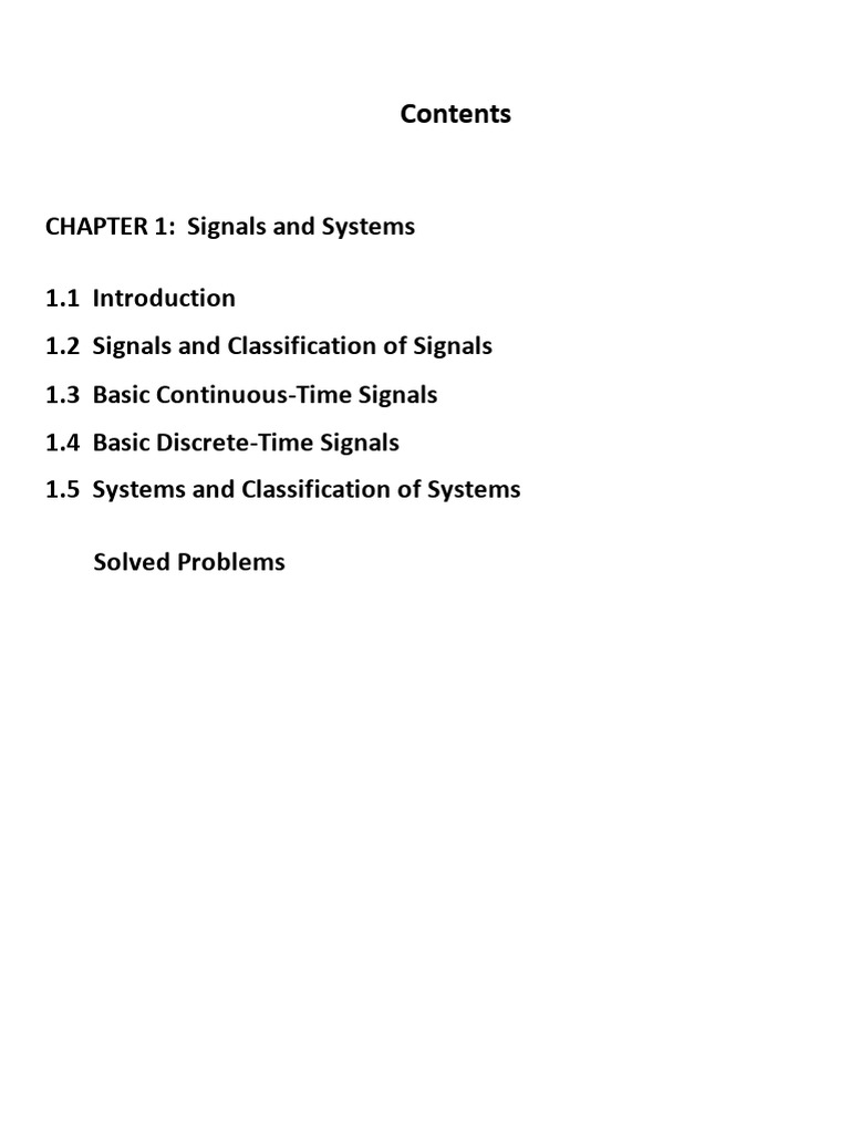Signals and Systems Overview | PDF | Discrete Time And Continuous Time ...