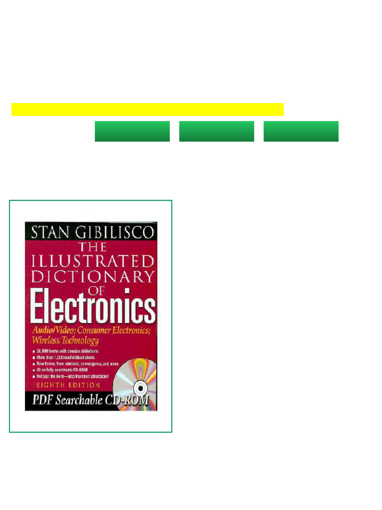 The Illustrated Dictionary of Electronics 8th Edition Stan Gibilisco ...