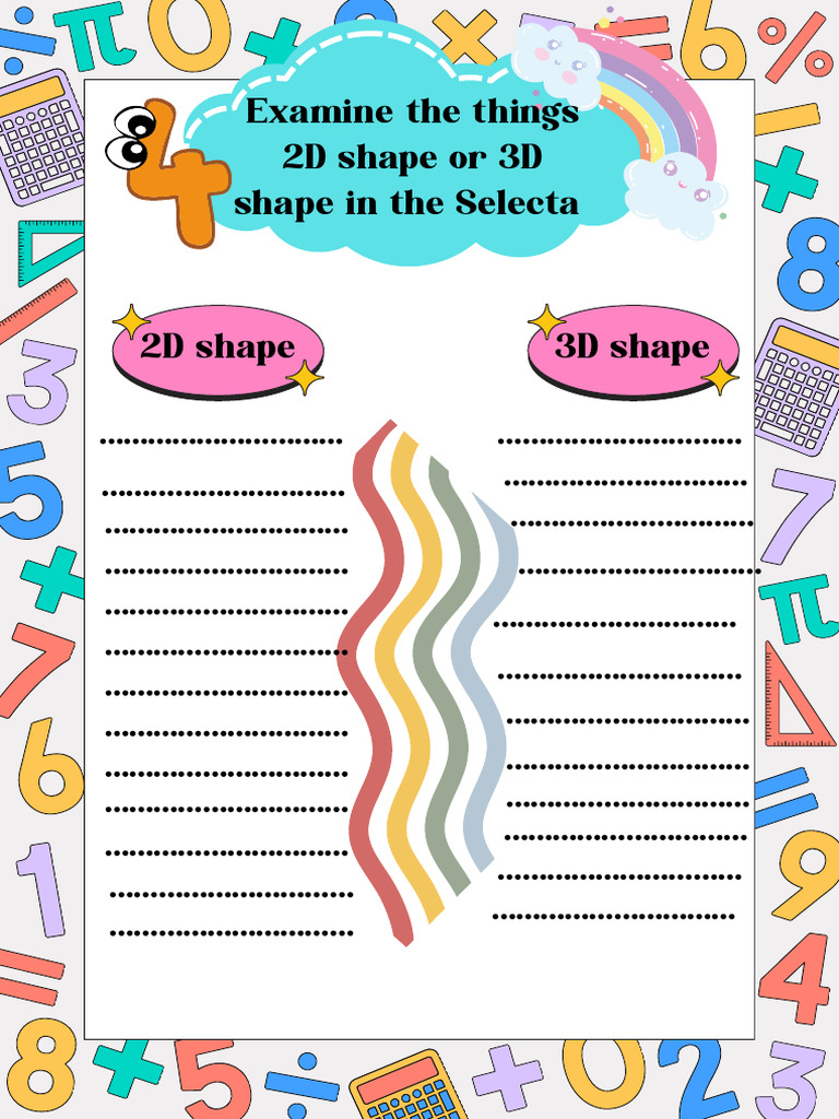 Yellow and Green Simple Illustrative Math Page Border | PDF