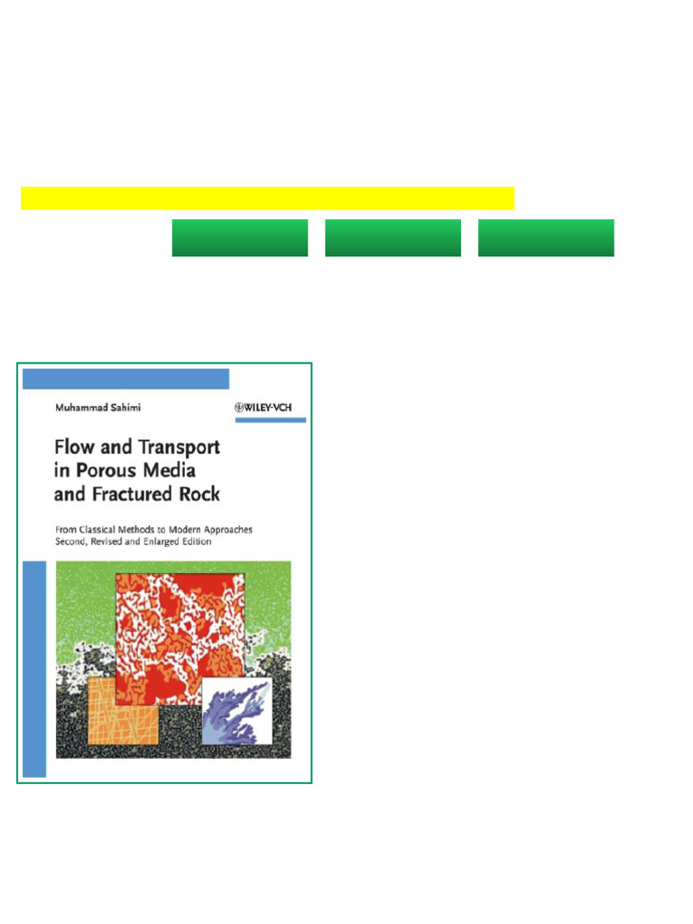Flow and Transport in Porous Media and Fractured Rock 2nd Edition ...