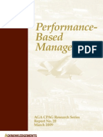 Performance-Based Management: AGA CPAG Research Series Report No. 20 March 2009