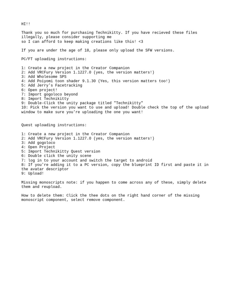 Instructions | PDF