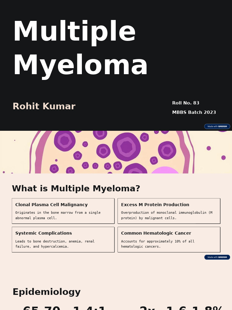 Understanding Multiple Myeloma Basics | PDF | Multiple Myeloma | Medicine