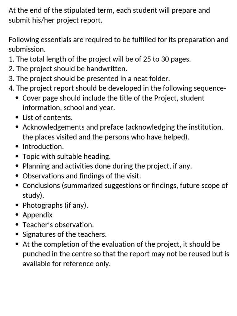 Guidelines For B.ST Project 25-26 | PDF