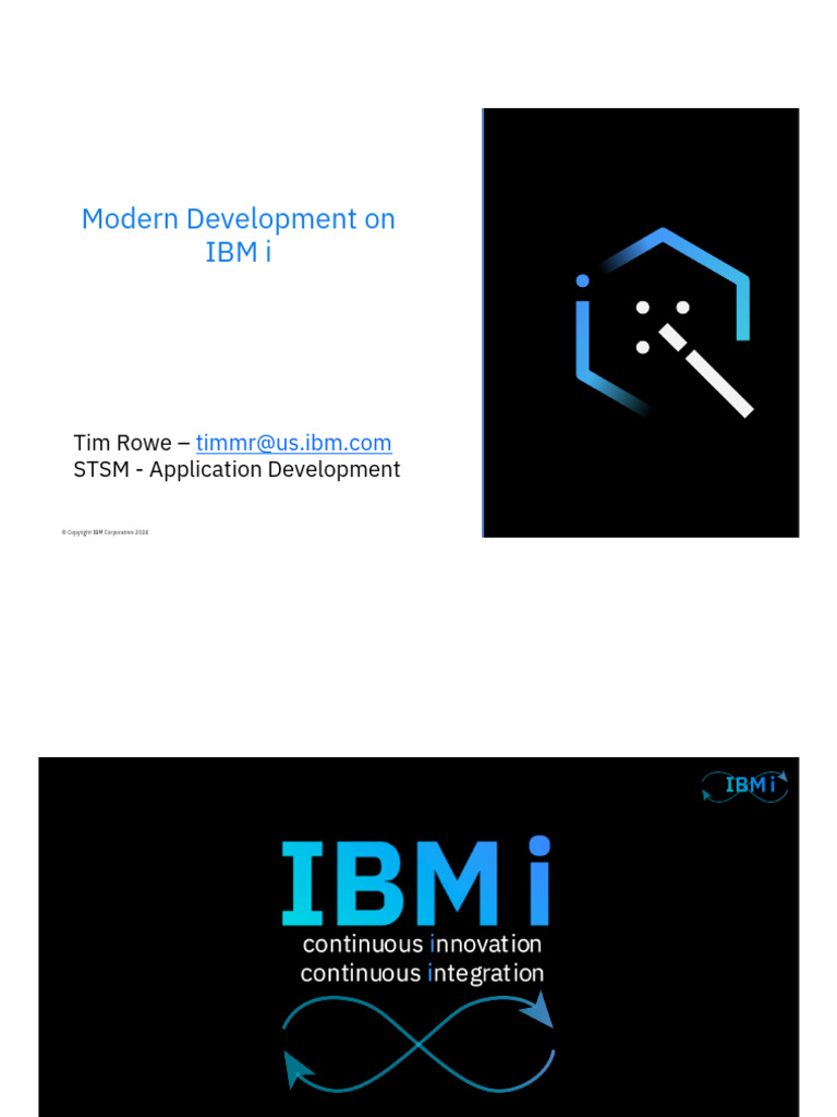 Modern Development Practices for IBM i | PDF | Ibm Rpg | Ibm Db2