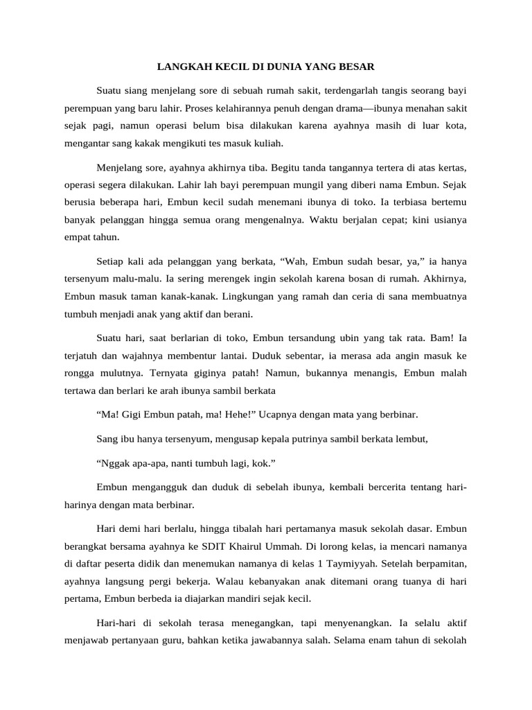 Embun Sari - Langkah Kecil Di Dunia Yang Besar | PDF