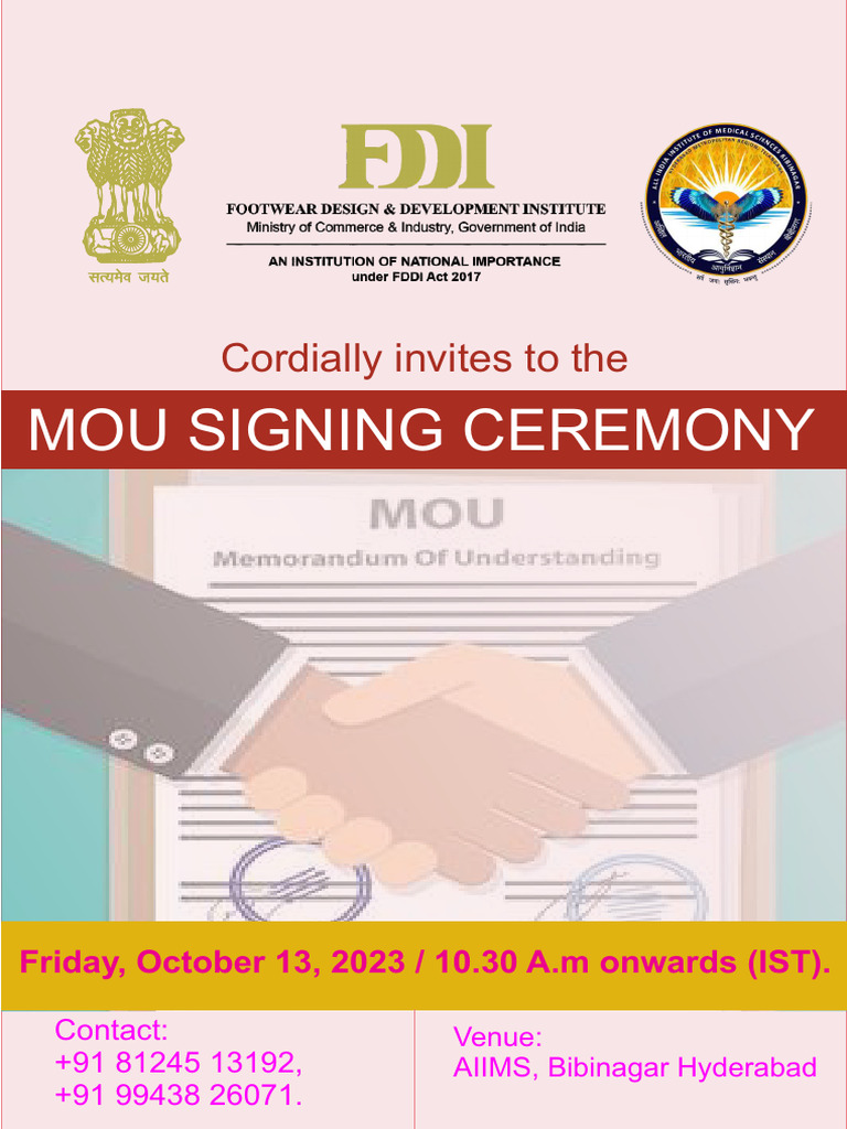 Mou Fddi Aiims H 13 10 23 | PDF