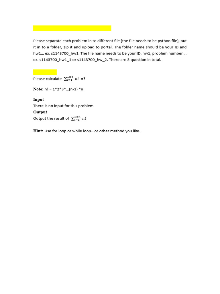 Python Homework: 5 Programming Problems | PDF