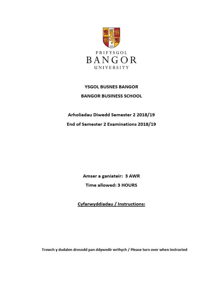 ASB2507 - Sem2 - Exam Question Paper 2018 | PDF | Return On Investment ...