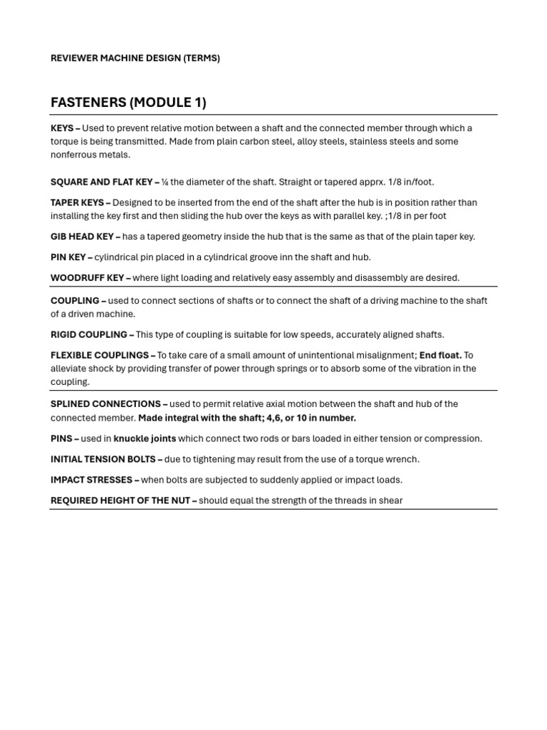 Fasteners and Drive Systems Overview | PDF | Belt (Mechanical) | Screw