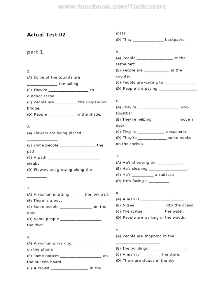 English Language Practice Test 02 | PDF