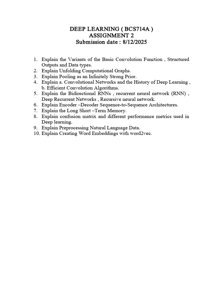 DL Assignment 2 | PDF