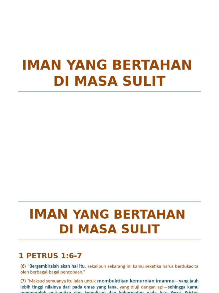 IMAN YANG BERTAHAN | PDF
