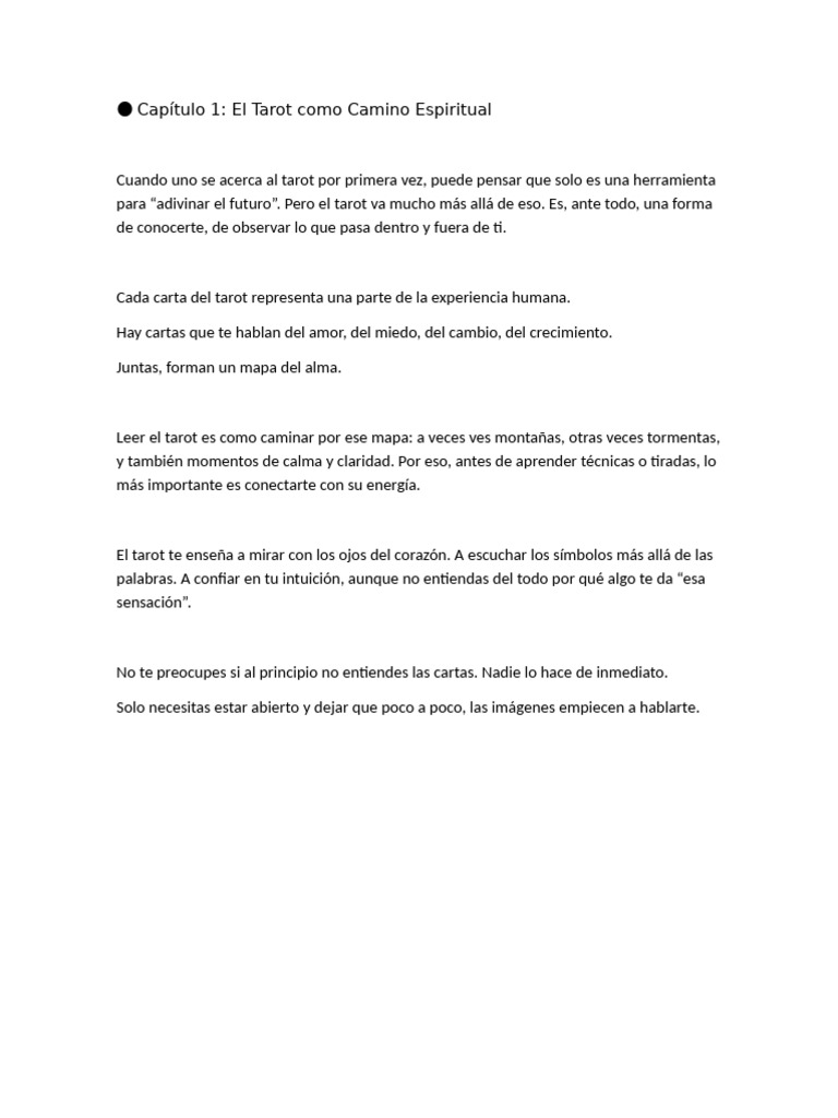 Tarot: Un Camino de Autoconocimiento | PDF