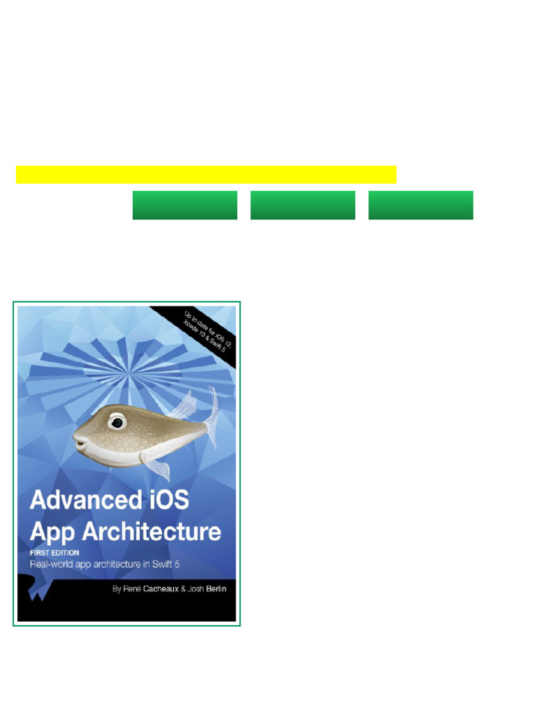 (Ebook) Advanced iOS App Architecture First Edition Real-World App ...