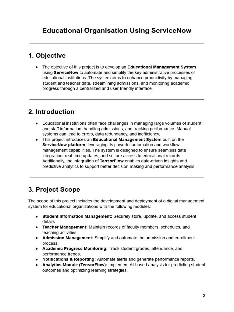 ServiceNow Educational Management System | PDF | Automation | Windows 10