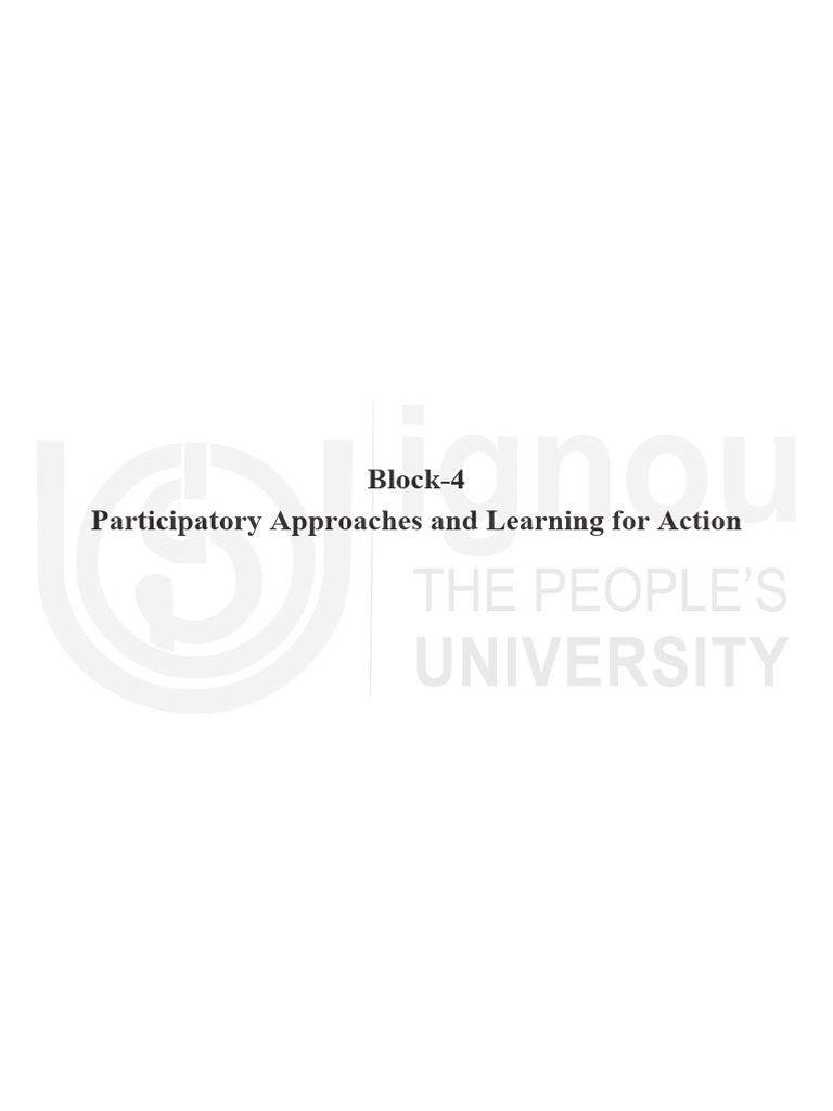 Participatory Methods for Community Development | PDF | Participatory ...