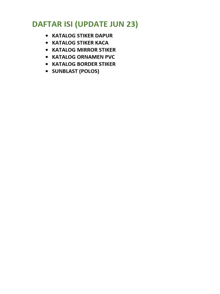 Jun 23 Katalog Stiker Kaca Dapur Border Mirror Ornamen | PDF