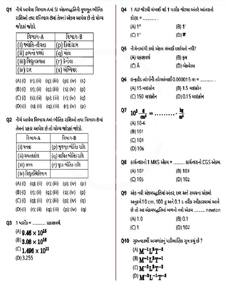 Unit 1 Physics DPP | PDF