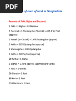 Land Measurement Units in Bangladesh | PDF | Length | Units Of Measurement