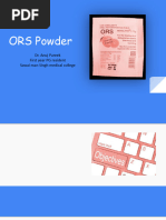 ORS Composition and Ingredients Overview | PDF | Electrolyte | Dehydration