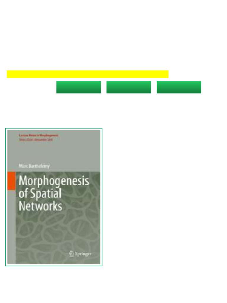 (Ebook) Morphogenesis of Spatial Networks by Marc Barthelemy (Auth ...