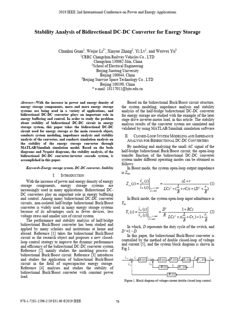 Stability of Bidirectional DC-DC Converter | PDF | Electrical Impedance ...