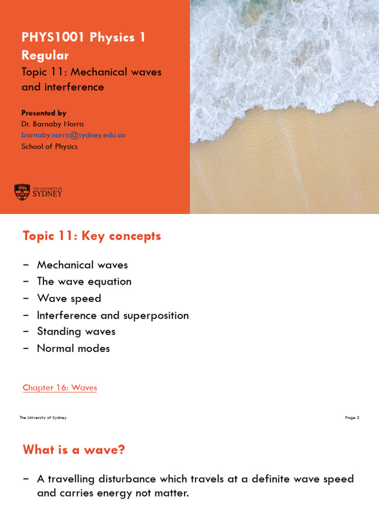 Mechanical Waves and Interference Concepts | PDF | Waves | Wavelength
