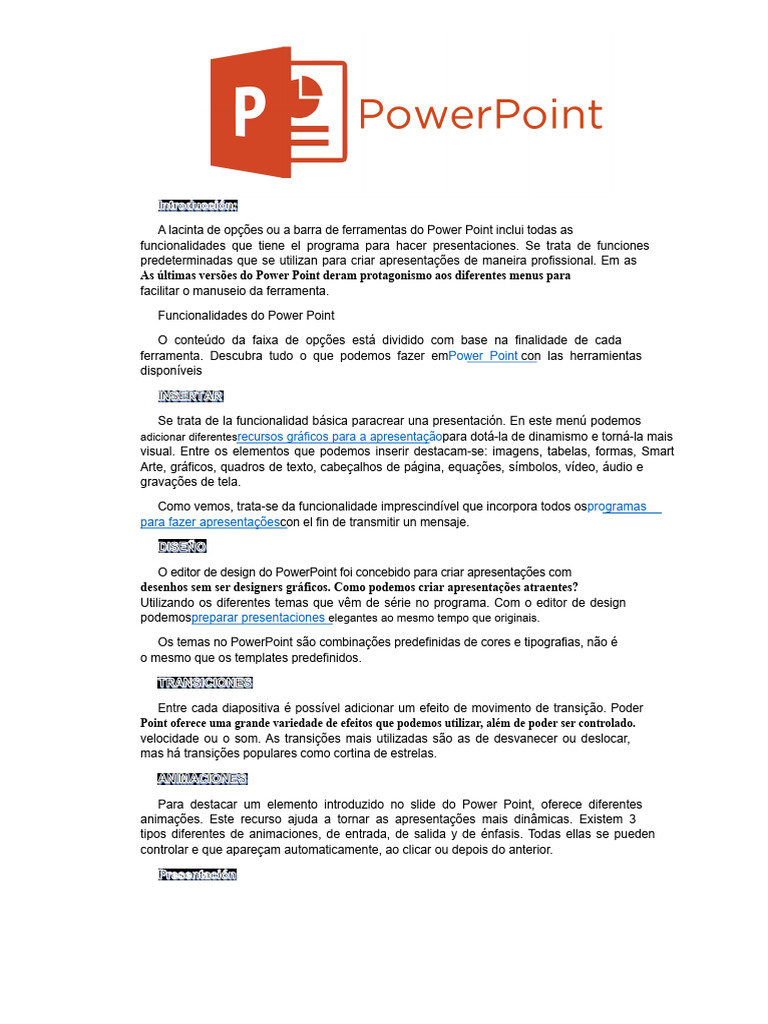 Funcionalidades do PowerPoint Explicadas | PDF | Janela (informática ...