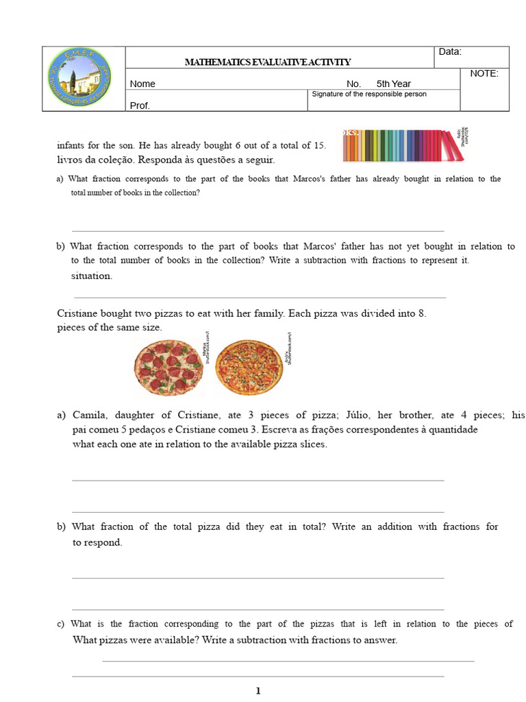 Mathematics Evaluative Activity Guide | PDF | Division (Mathematics ...