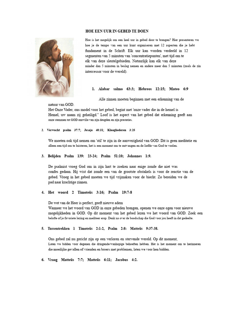 Hoe Een Uur in Gebed Doen | PDF
